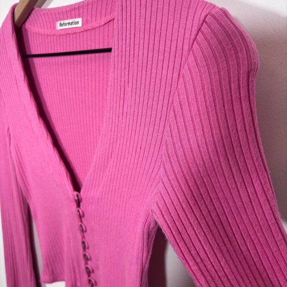 Reformation Gellar Knit Top Pink Size XS - Picture 10 of 14